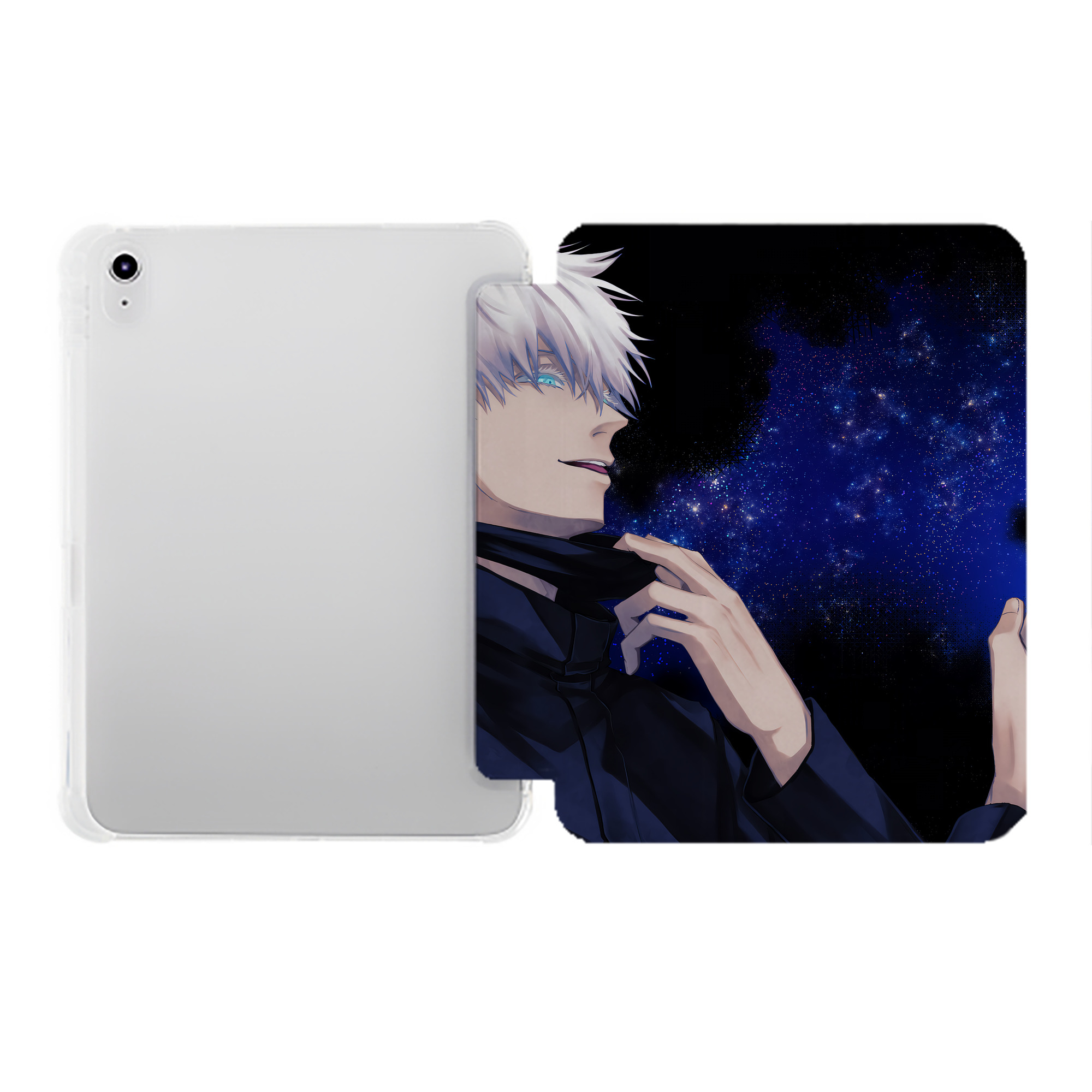 （画像用） 呪術廻戦 Jujutsu Kaisen IPad ケース ペン収納付き 三つ折りスタンド PUレザー×シリコン 対応機種9.5/10.5/10.9インチ